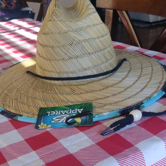 Green bird straw hat - Picture 1 of 3